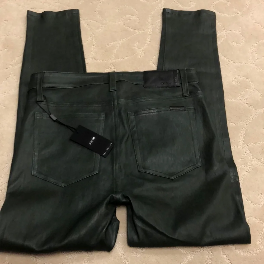 Leather JOE'S The Charlie Burnt Jade Skinny Sz 28 Camo Green - Picture 6 of 6